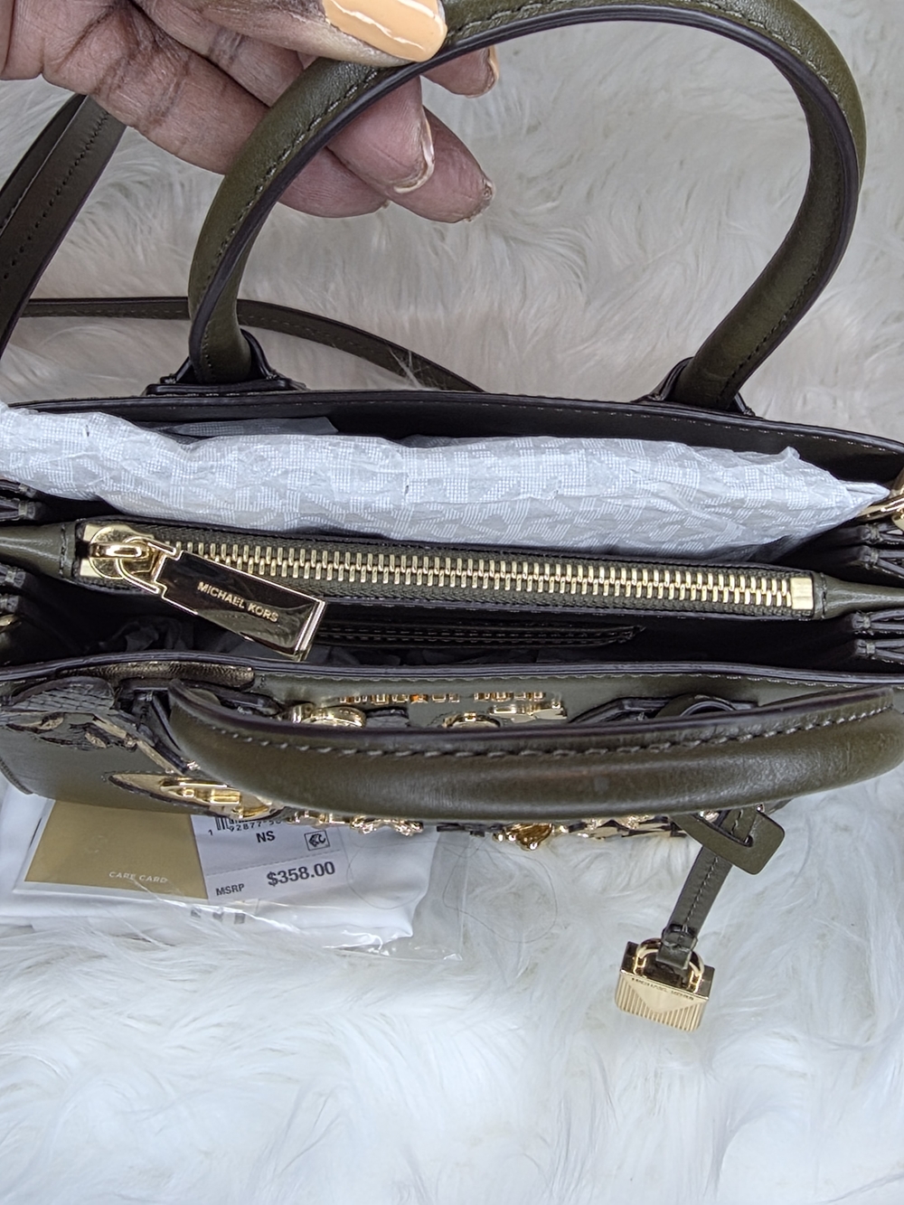 MICHAEL MICHAEL KORS Mercer  Butterfly Appliqué SatchelCrossbody NWT Retail $358 - Picture 7 of 14